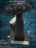 Black joystick with labeled buttons on a blue background with 'A-4C Skyhawk' branding.