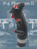 Black and red tool with red buttons on a blue background featuring technical drawings of an aircraft.