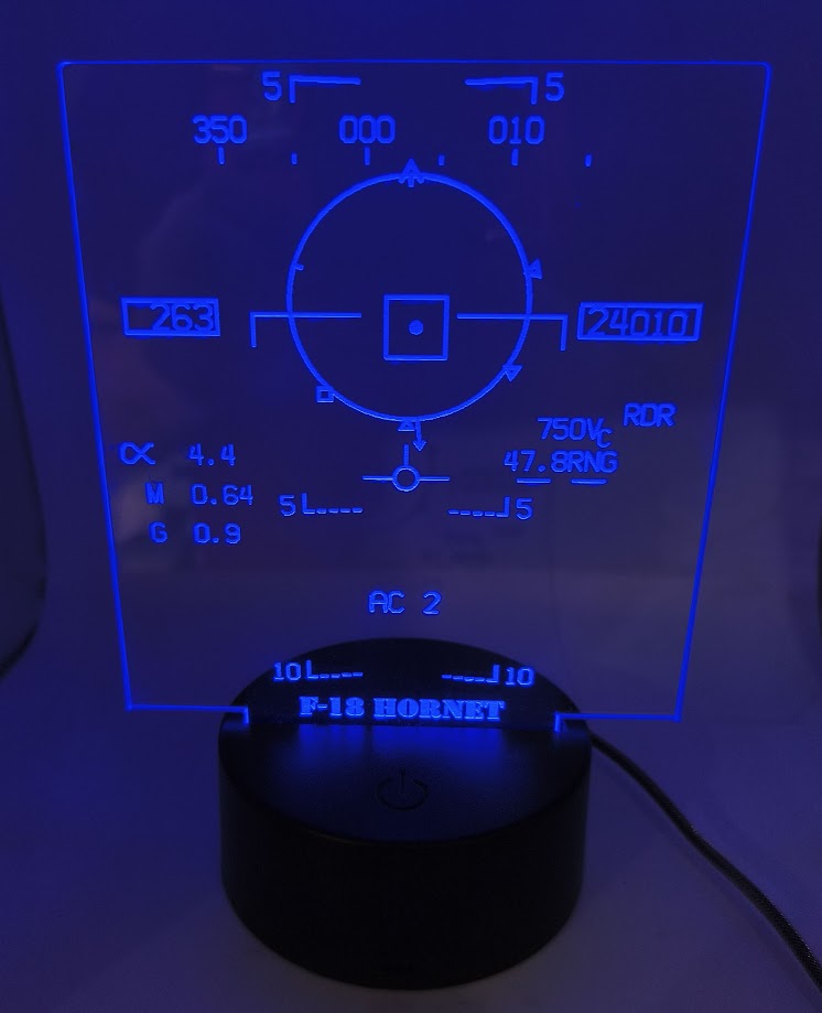 F/A-18 Hornet – BVR Mode HUD LED Desk Light