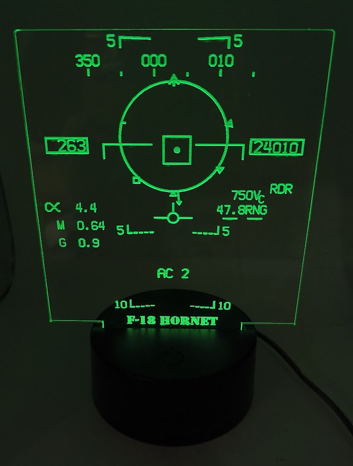F/A-18 Hornet – BVR Mode HUD LED Desk Light