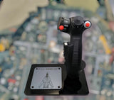 Front view of F-14 Tomcat stick replica with working controls