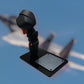 Rear view of full-scale F-15 replica stick