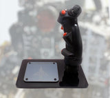 Front view of F-4 Phantom stick replica with functional control buttons.