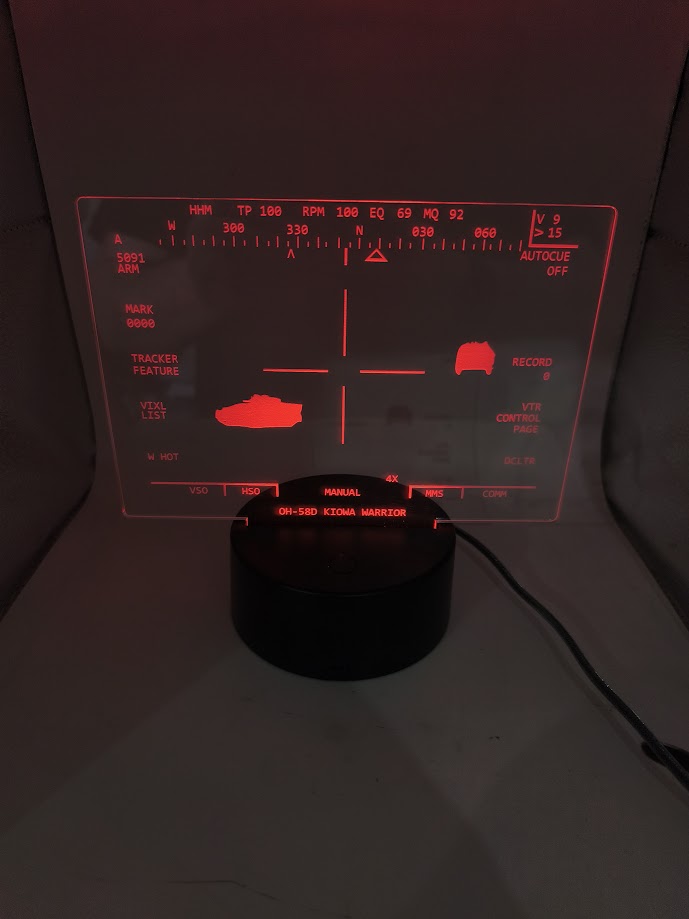 OH-58D Kiowa Warrior – MMS Display LED Desk Light