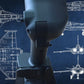 Control stick with aviation blueprints in the background