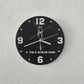 Wall clock with helicopter design on a plain wall